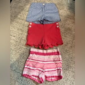 Janie and Jack bundle lot of shorts 3 size 3 blue and pink summer